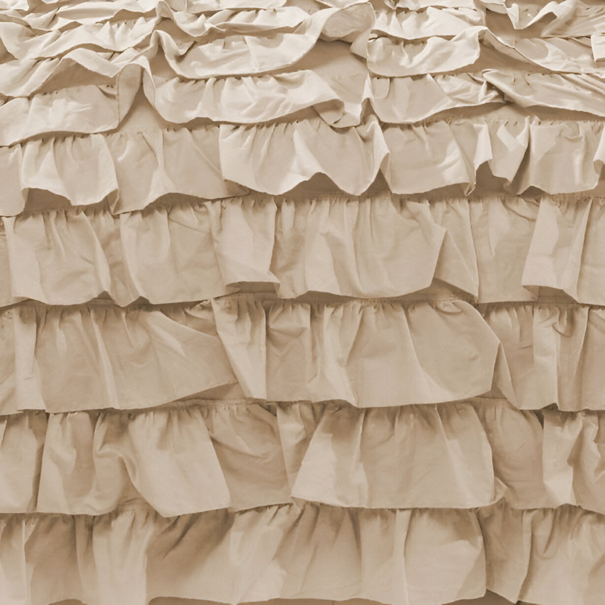 400TC Sateen Solid Cotton Waterfall Ruffle Duvet Cover Set