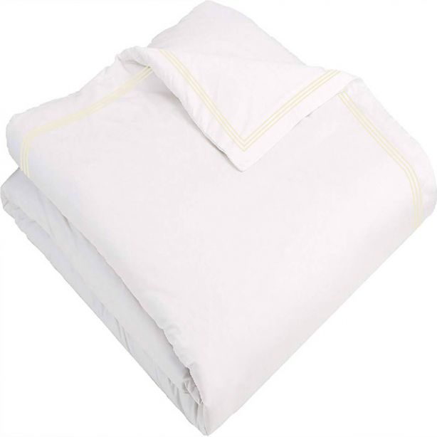 400TC Cotton Triple Edge Embroidery Sateen Solid Duvet Cover Set