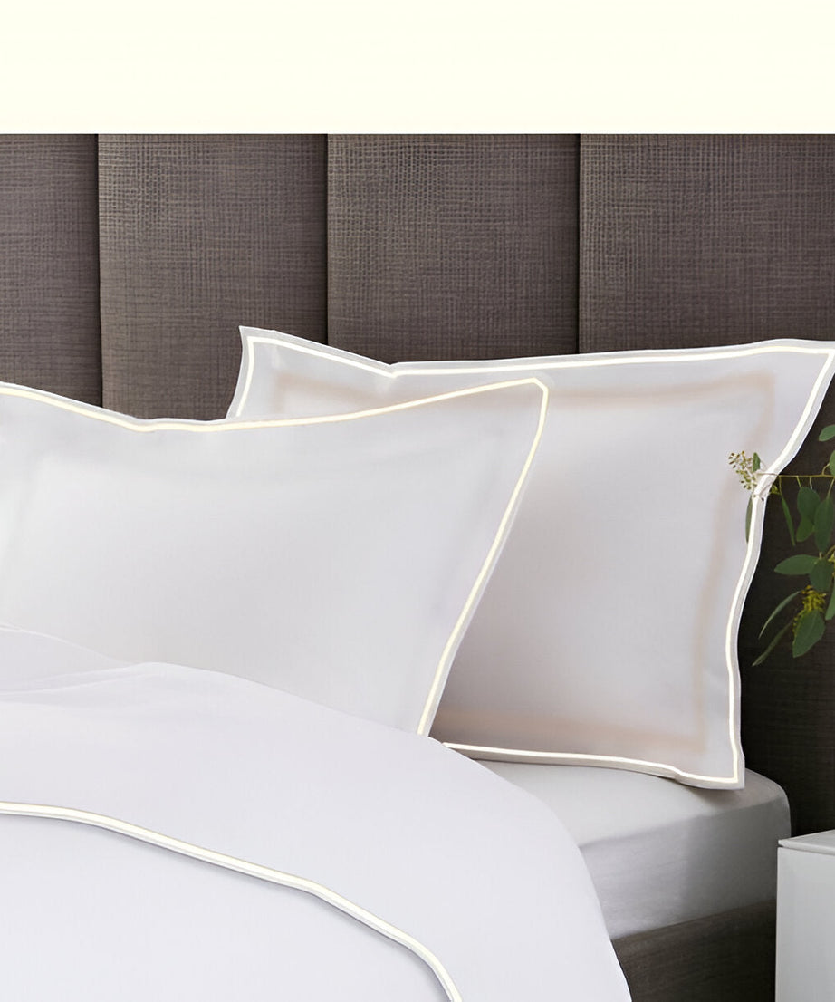 400TC Embroidery Cotton Sateen Solid Duvet Cover Set