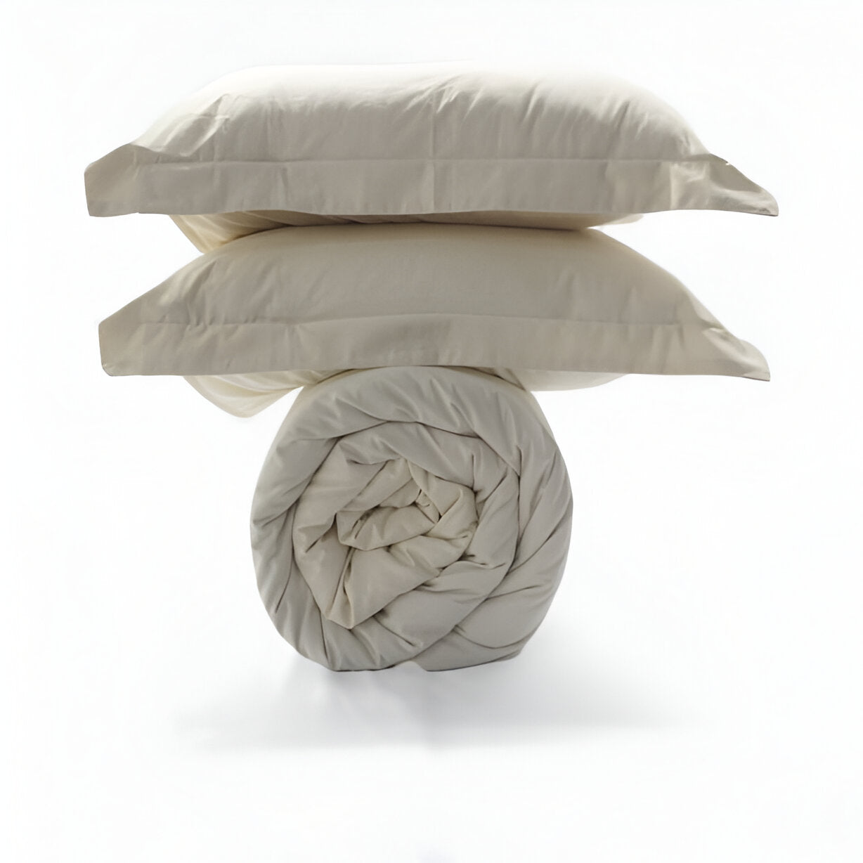 400TC Sateen Solid Cotton Round Duvet Cover Set