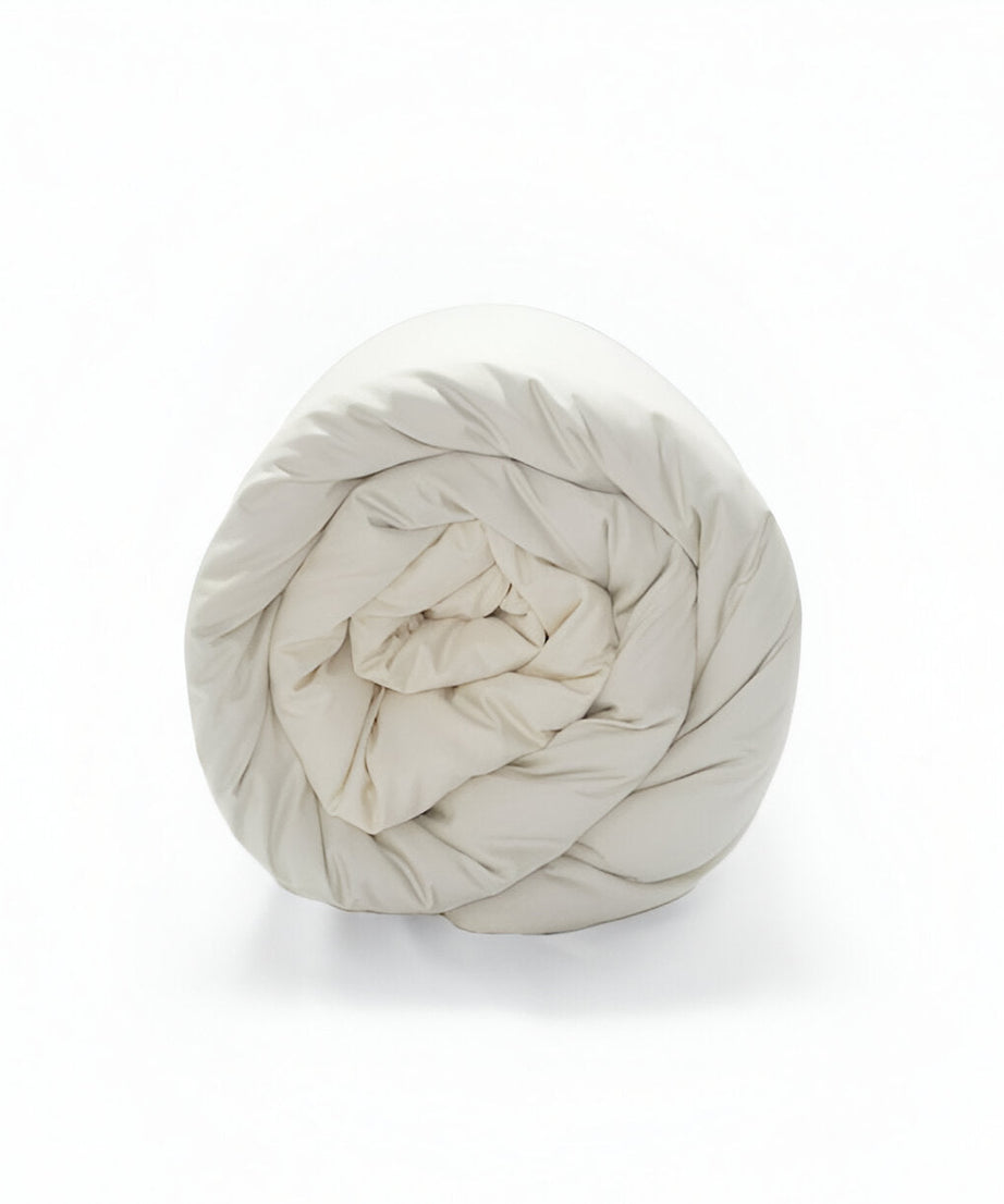 400TC Sateen Solid Cotton Round Duvet Cover Set