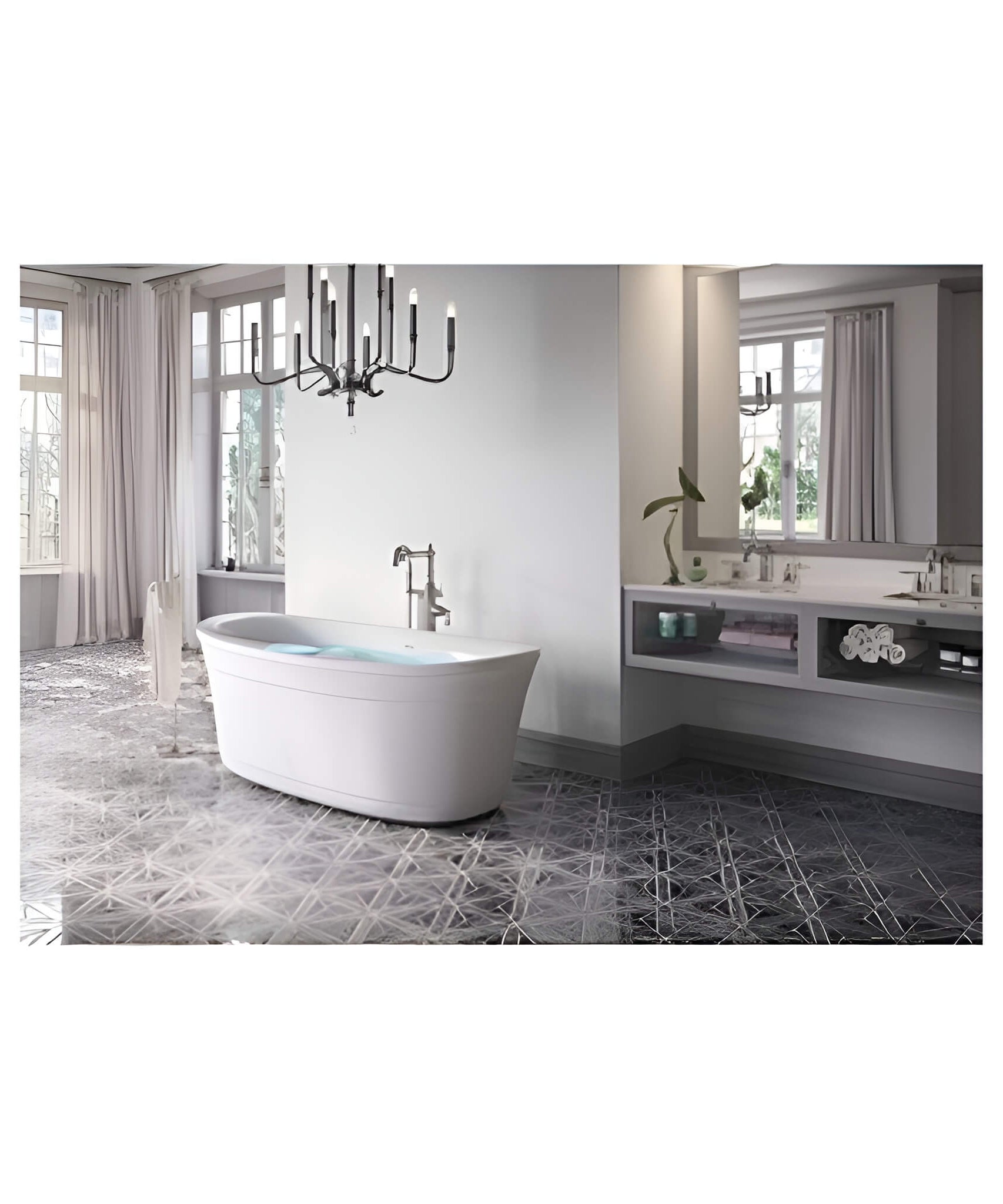 Jacuzzi Arga 67-Inch Classic Swirlpool™ Whirlpool Bathtub [JAGF6735PCL6IPW/M] (SAK85401)