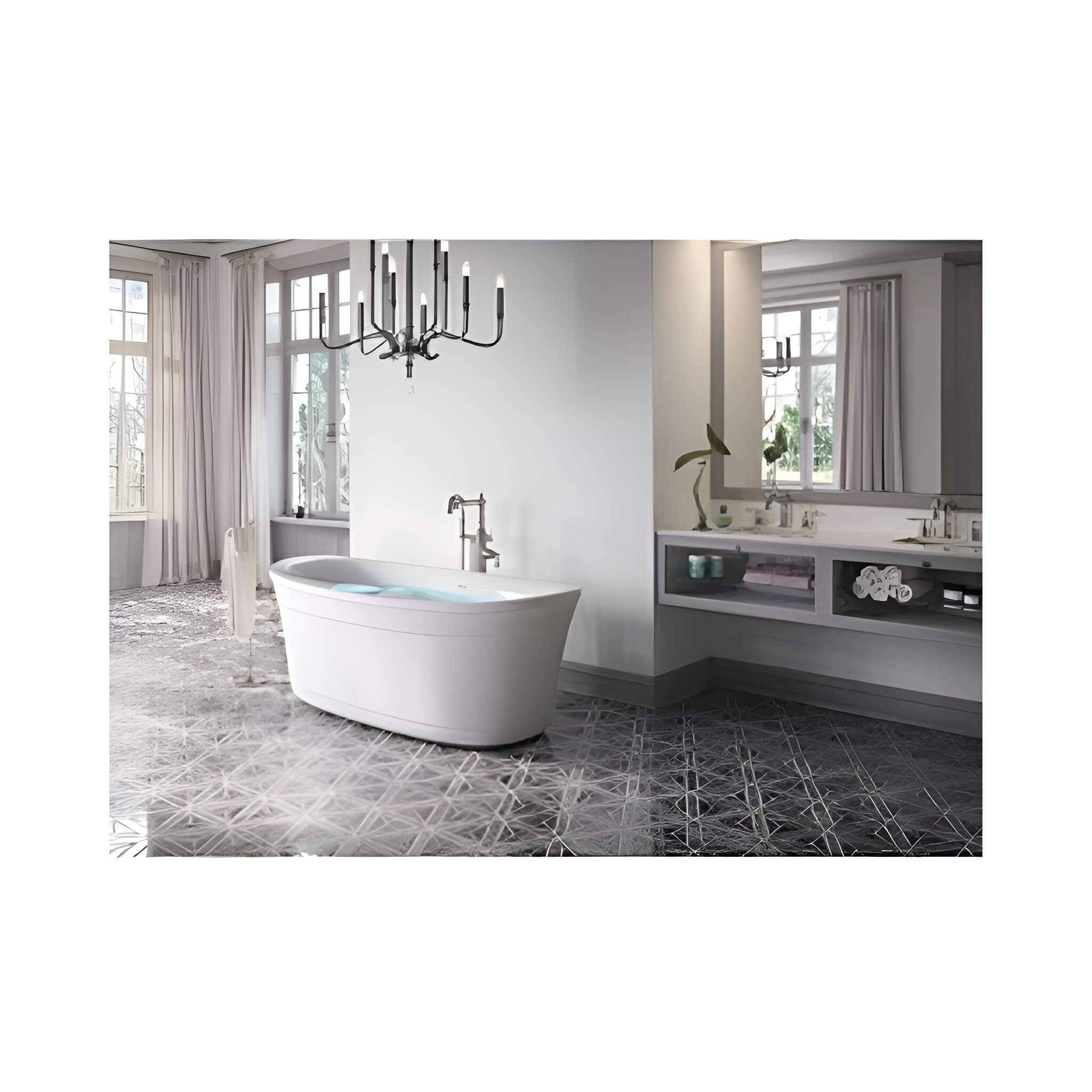 Jacuzzi Arga 67-Inch Classic Swirlpool™ Whirlpool Bathtub [JAGF6735PCL6IPW/M] (SAK85401)