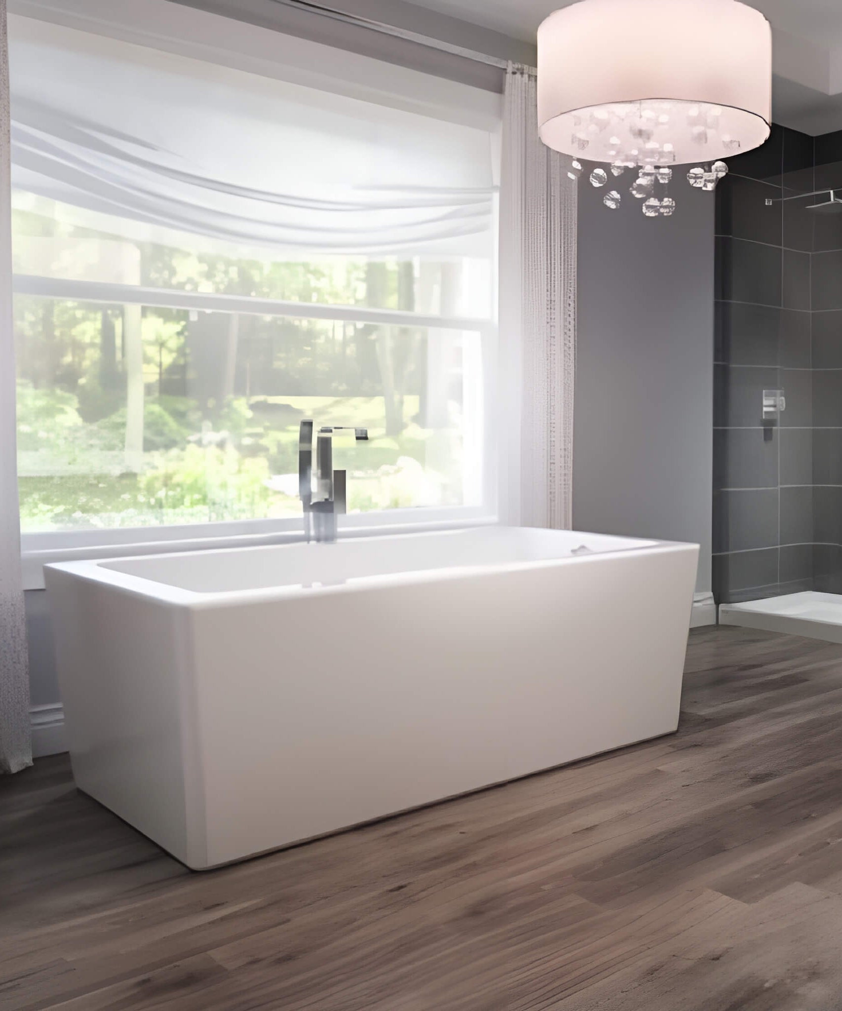 Jacuzzi Bianca 66-Inch Acrylic Freestanding Soaking Tub [JBIF6636BUXXXXW] (SAK24931)