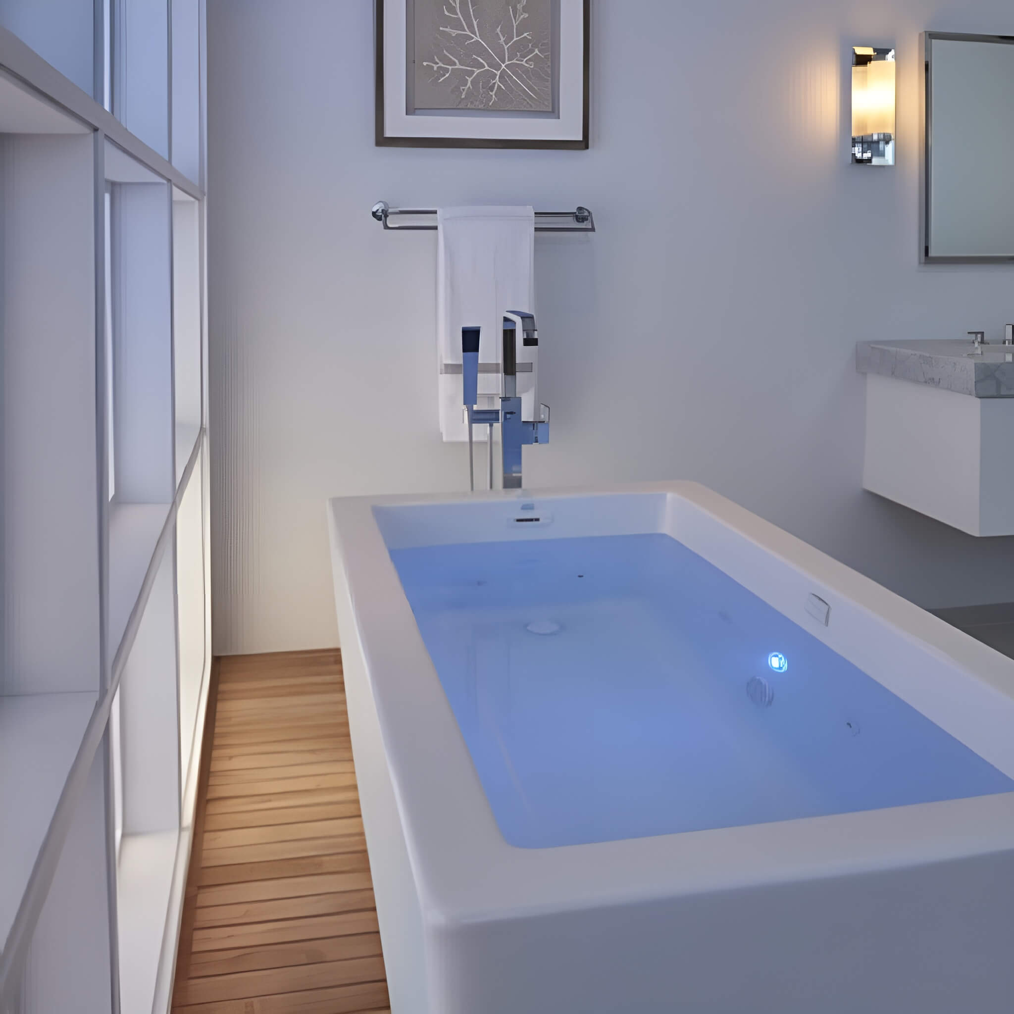 Jacuzzi Bianca 66-Inch Whirlpool Bath [JBIF6636WUR2CPWW/WC] (SAK41632)