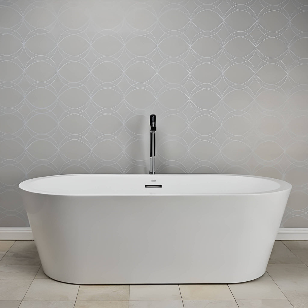 Jacuzzi Celeste 70-Inch Freestanding Ergonomic Soaking Tub [JCEF7032BCXXXXW/G] (SAK50243)