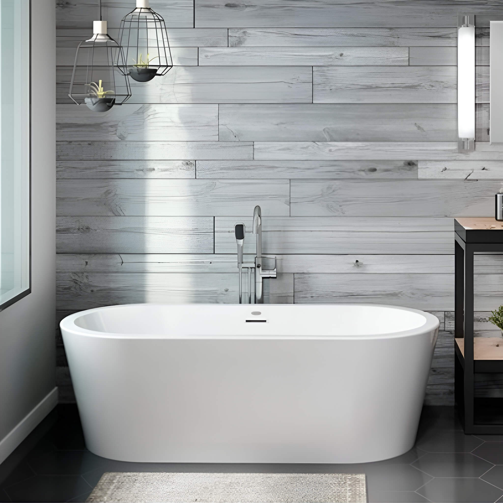 Jacuzzi Celeste 70-Inch Freestanding Ergonomic Soaking Tub [JCEF7032BCXXXXW/G] (SAK50243)