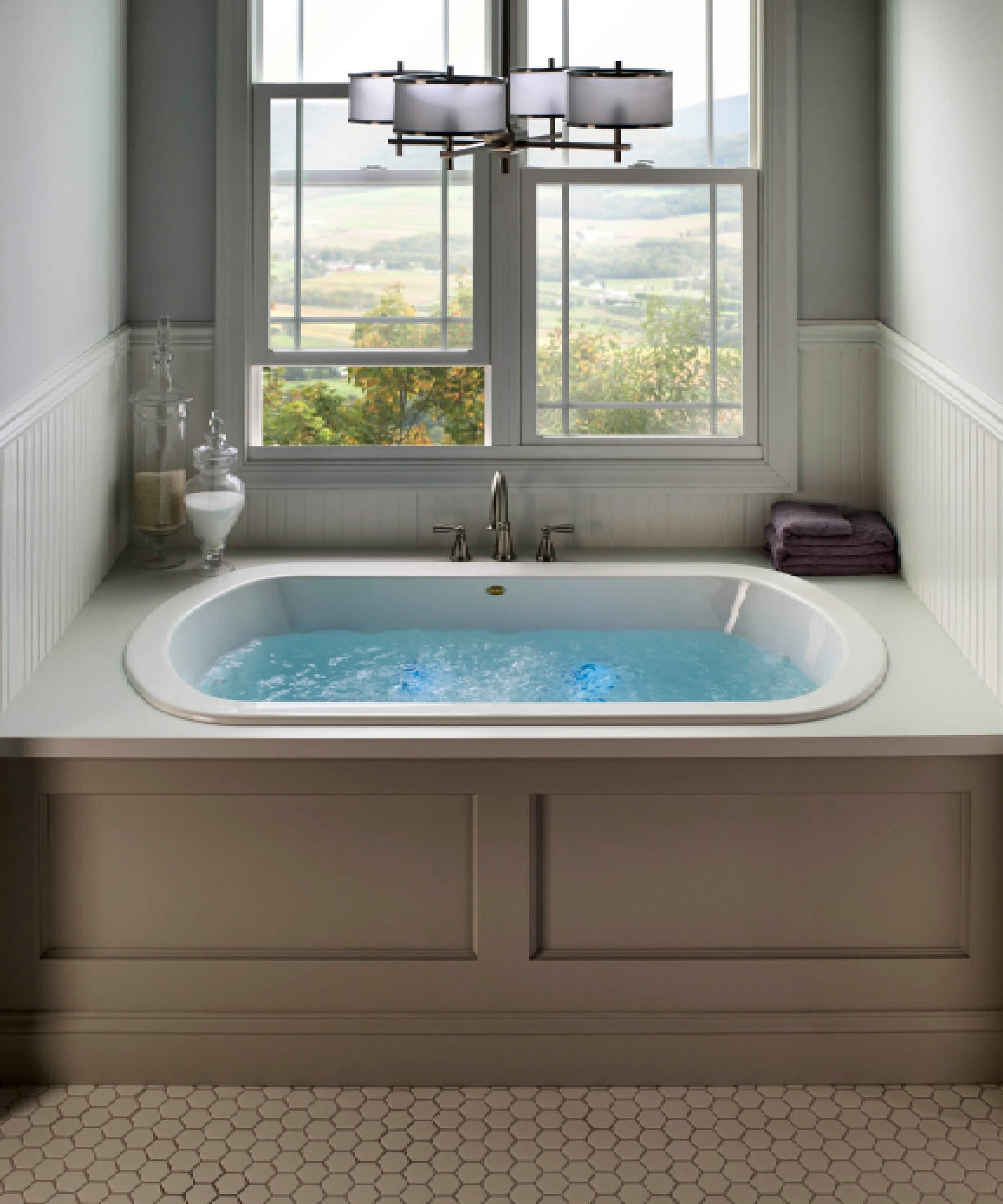 Jacuzzi Duetta 66-Inch Premium Undermount Whirlpool Bathtub [JDUE6636WCR2H] (SAK36096)