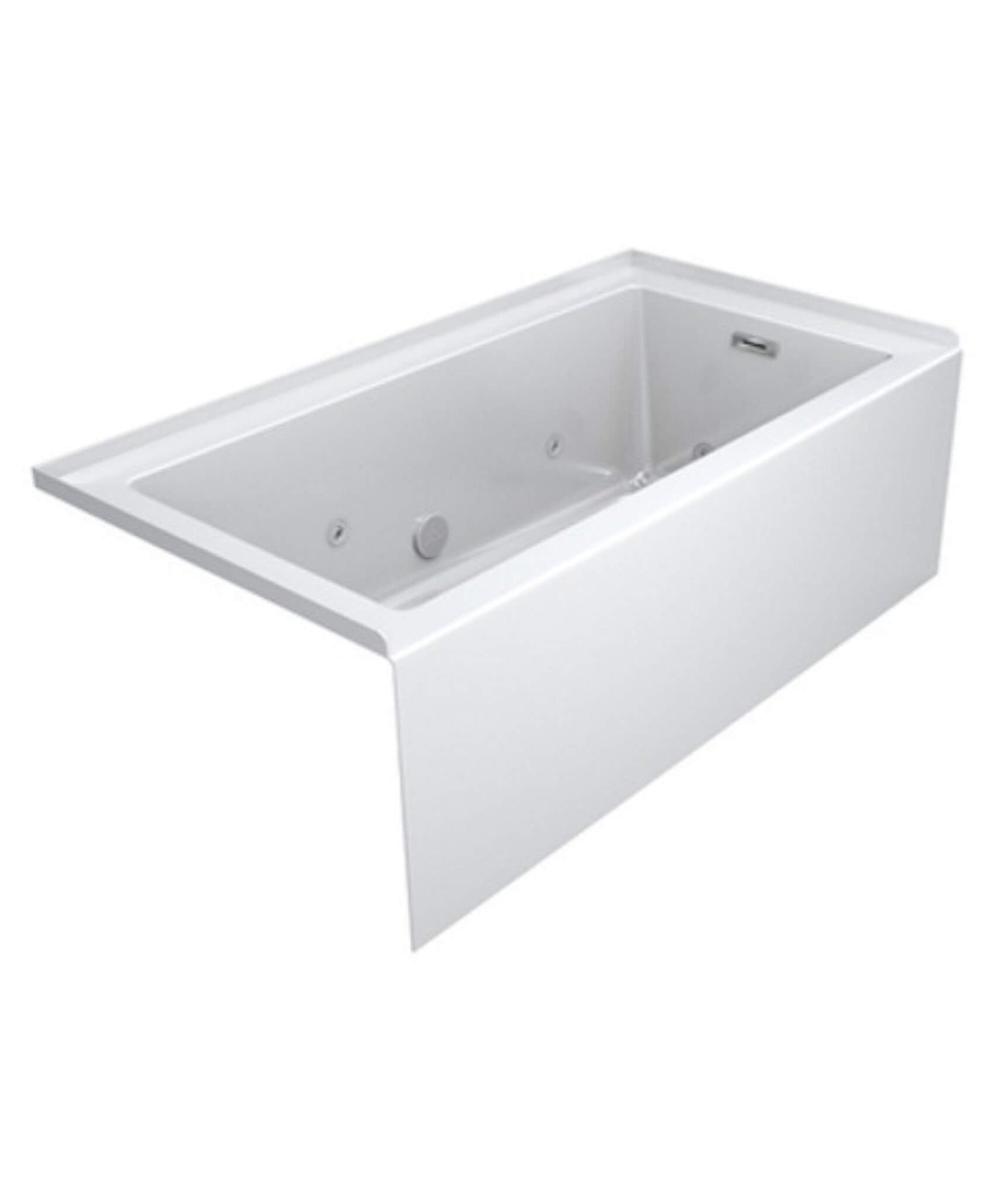 Jacuzzi Linea 60-Inch 3-Wall Alcove Whirlpool Bathtub With 8 Jets [JLNS6030WRL2XXWW/WC] (SAK35610)