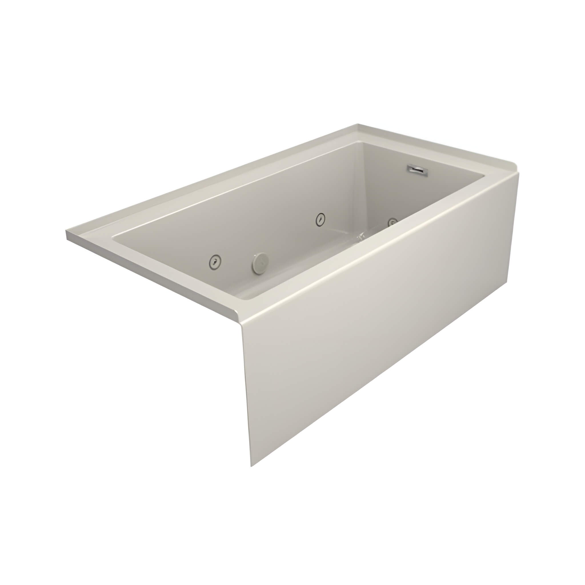 Jacuzzi Linea 60-Inch Luxury 3 Wall Alcove Whirlpool Bath With 8 Adjustable Jets [JLNS6032WRL2XXWW/YY] (SAK19326)