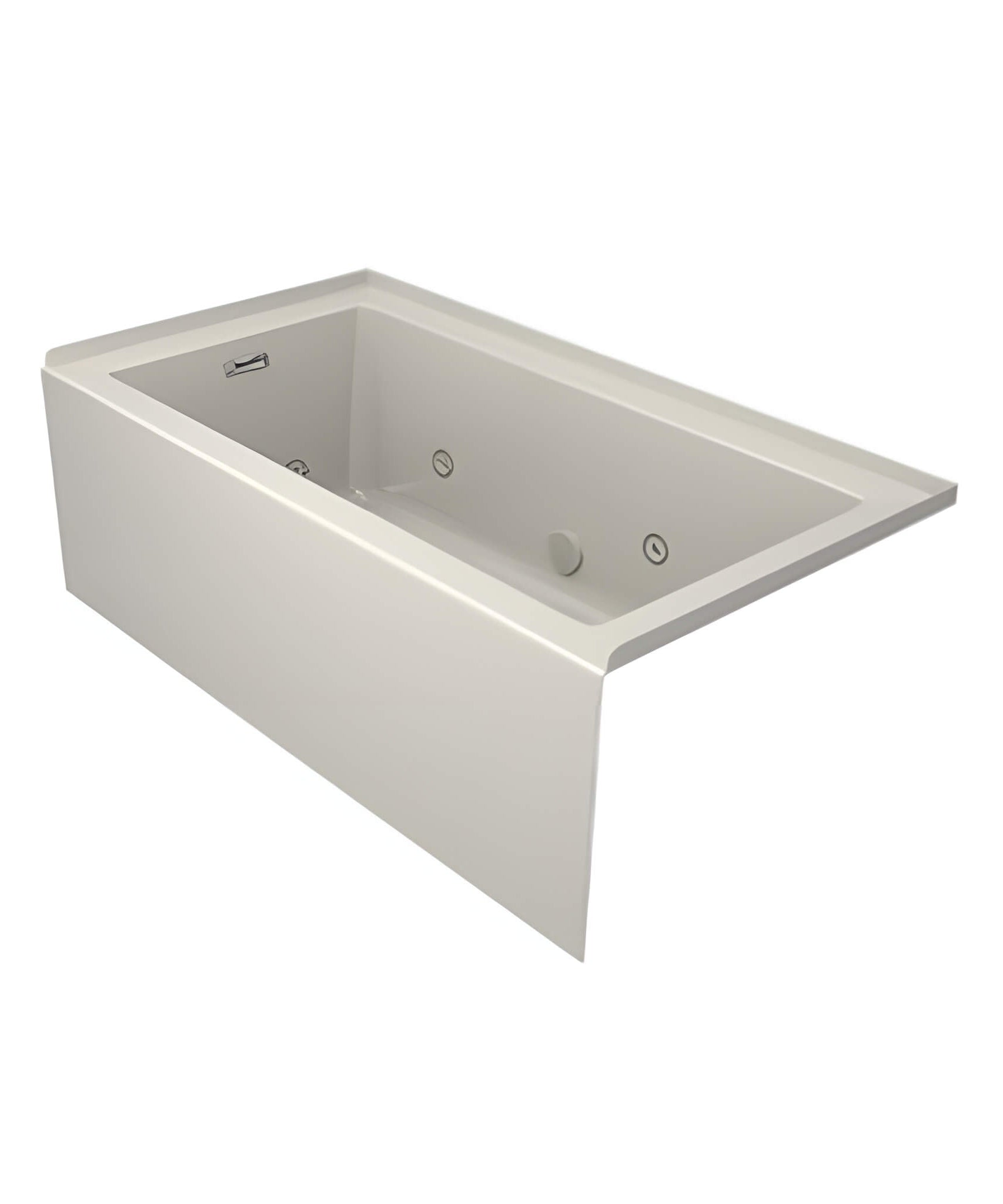 Jacuzzi Linea 60-Inch Rectangle Acrylic Whirlpool Alcove Bathtub With Left Drain (SAK68412)