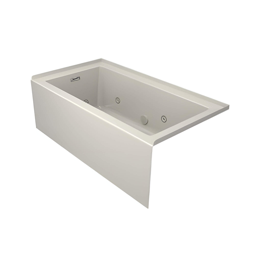 Jacuzzi Linea 60-Inch Luxury 3 Wall Alcove Whirlpool Bath With 8 Adjustable Jets [JLNS6032WRL2XXWW/YY] (SAK19326)