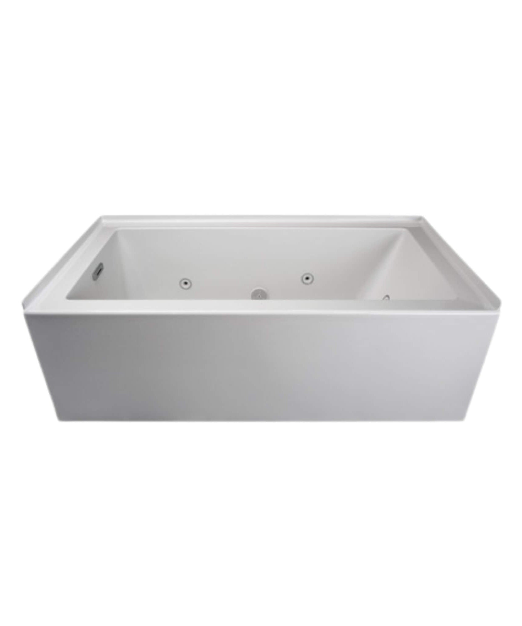 Jacuzzi Linea 60-Inch Rectangle Acrylic Whirlpool Alcove Bathtub With Left Drain (SAK68412)