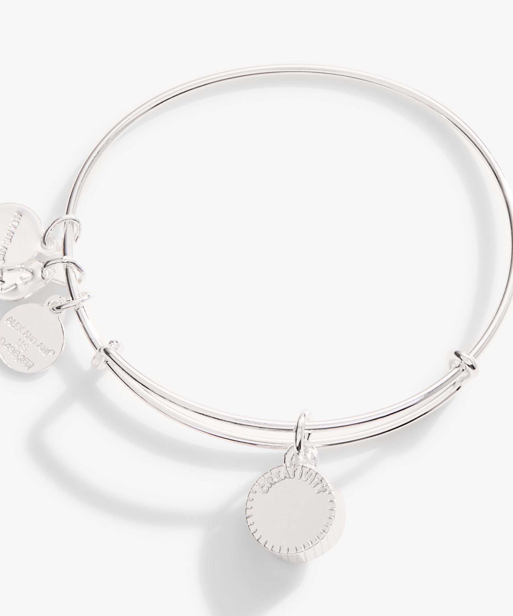 January Birthstone Charm Bangle, Scarlet