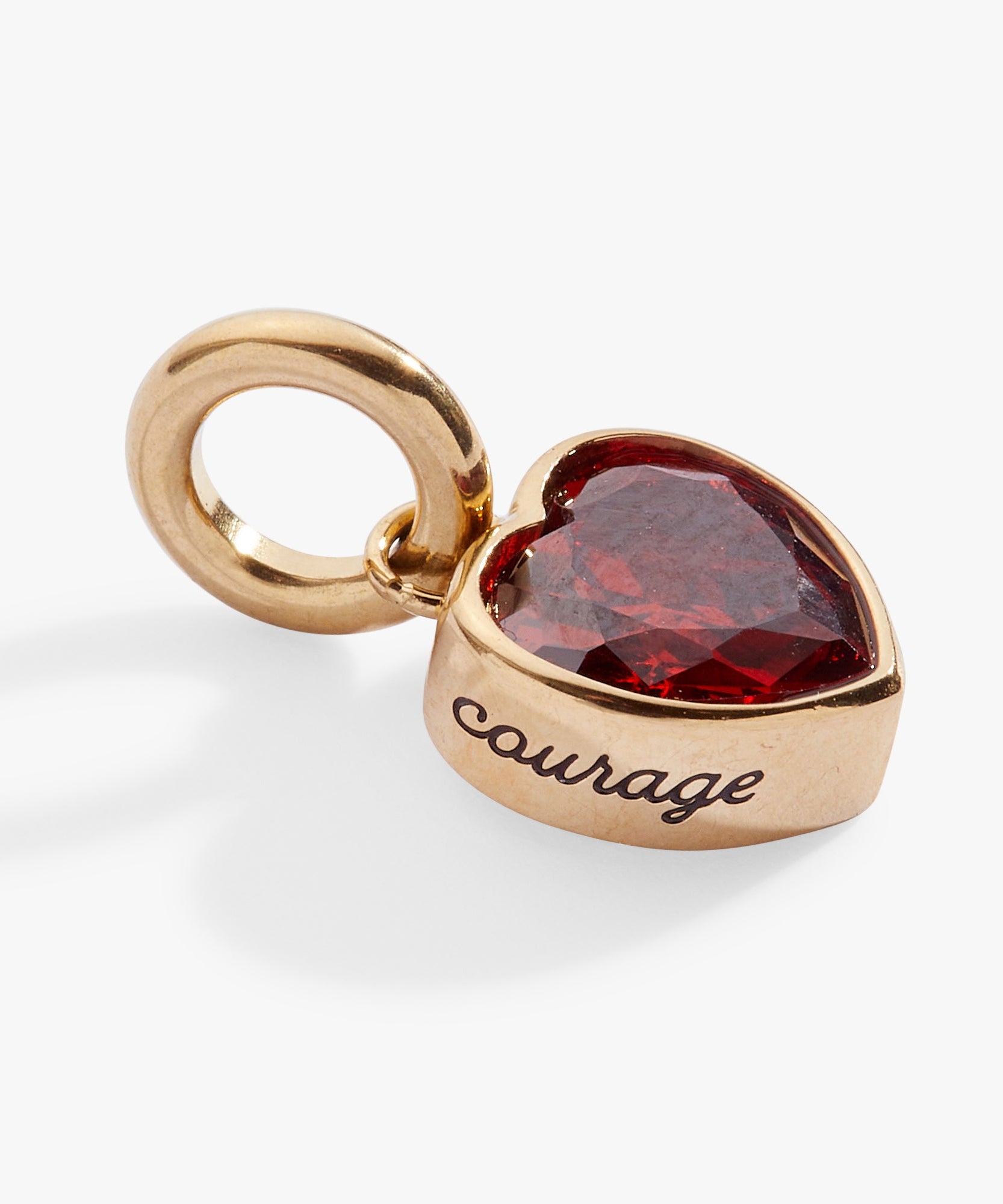 January 'Courage' Heart Birthstone Charm