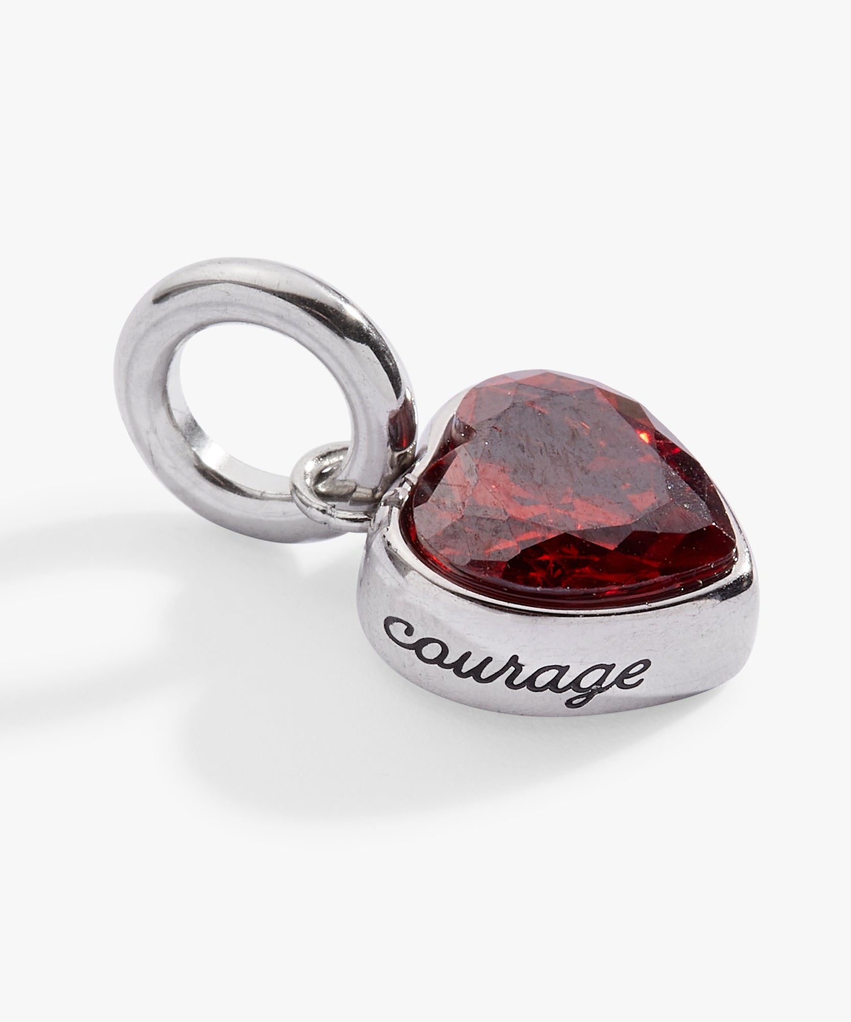 January 'Courage' Heart Birthstone Charm