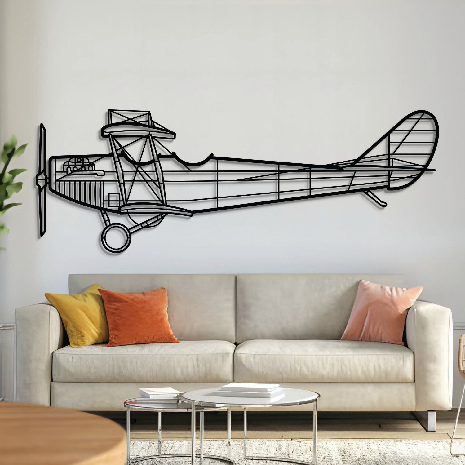 JN-4A Metall-Flugzeug-Wandkunst - NCP0430