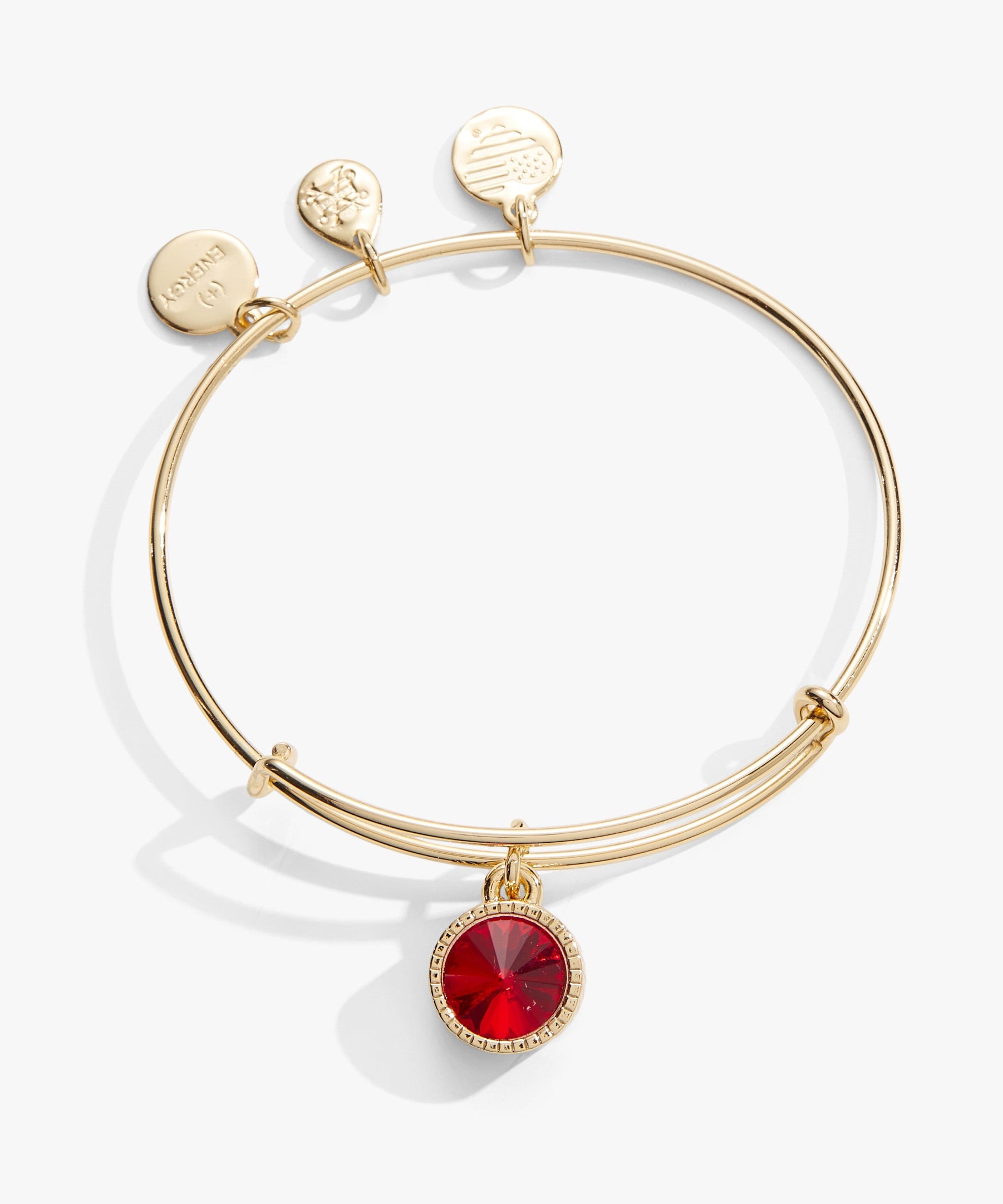July Birthstone Charm Bangle, Ruby