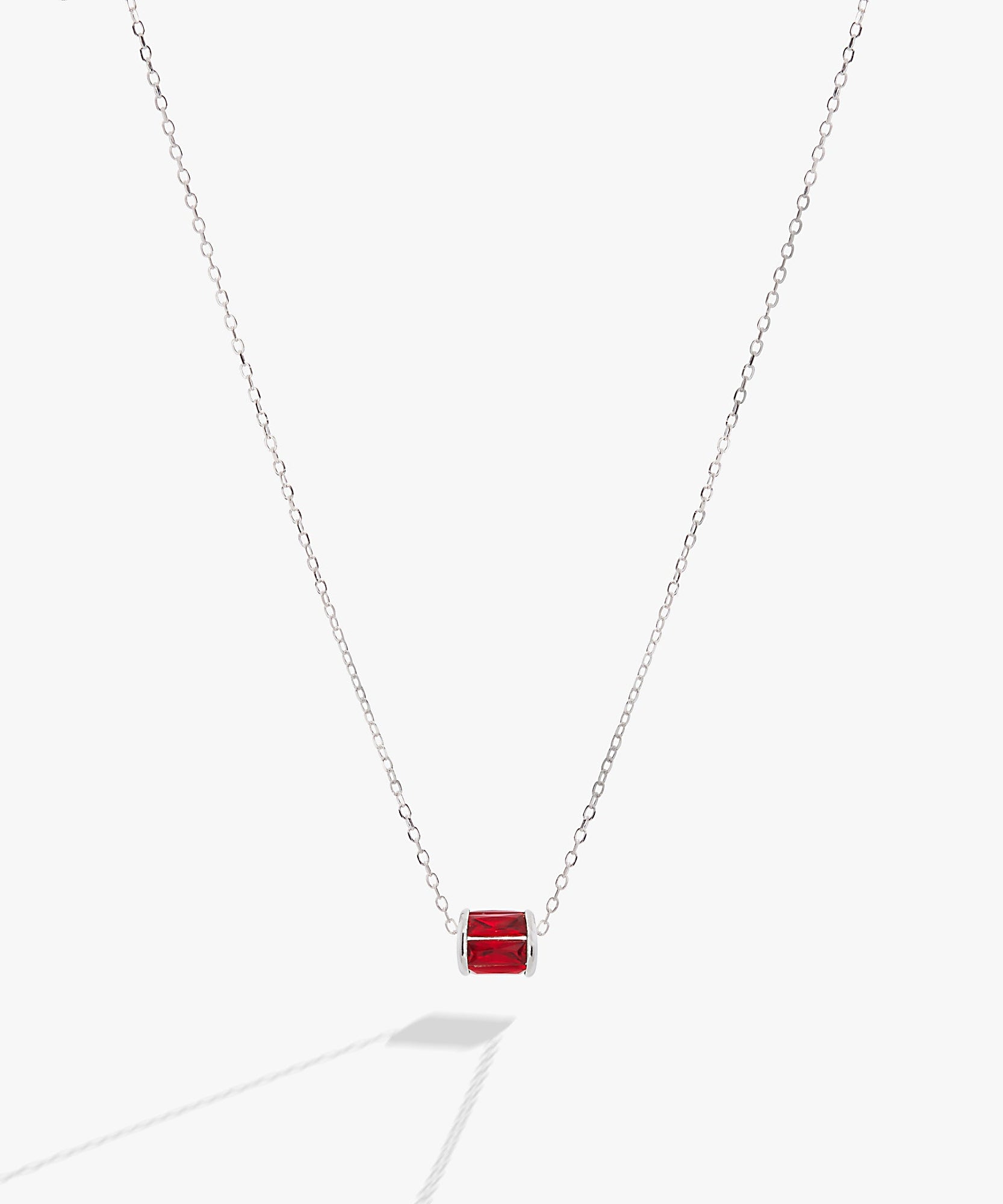 July Birthstone Precious Pendant Necklace