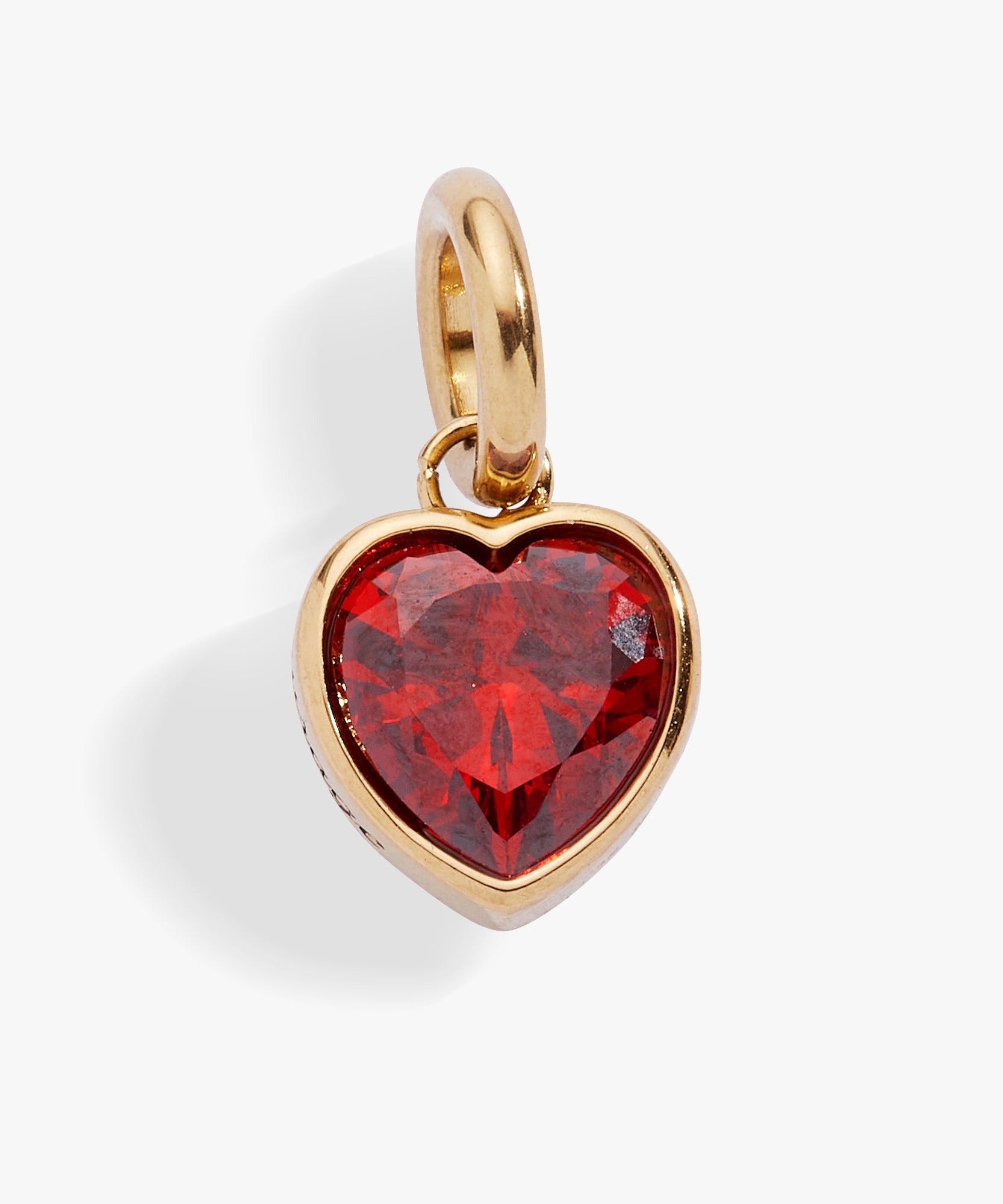July 'Love' Heart Birthstone Charm