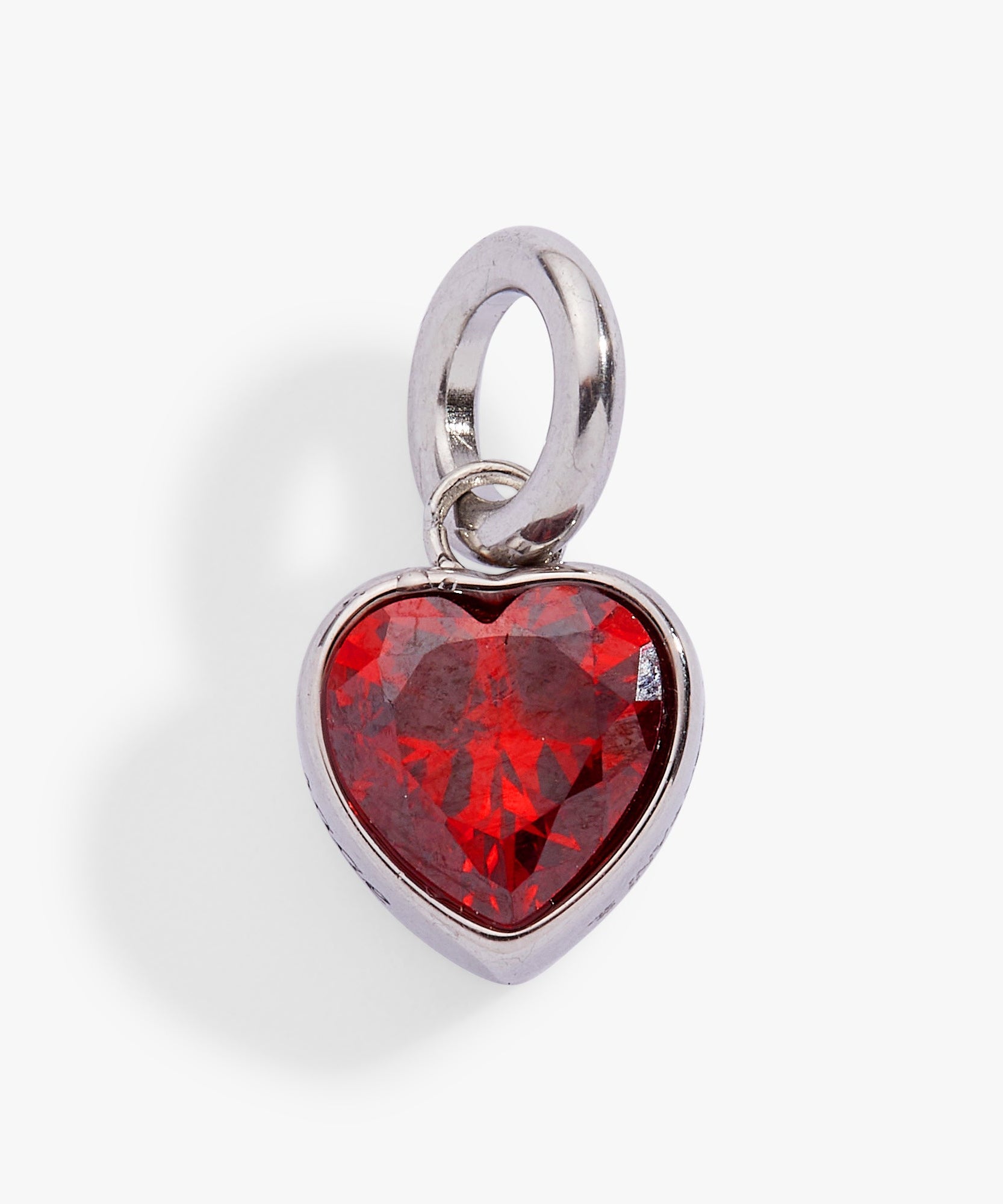 July 'Love' Heart Birthstone Charm