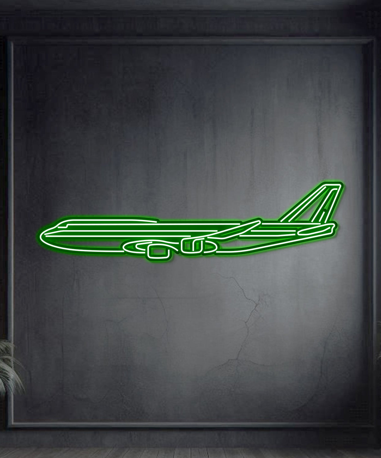747-8 Metall-Neon-Flugzeug-Wandkunst - NCN0003