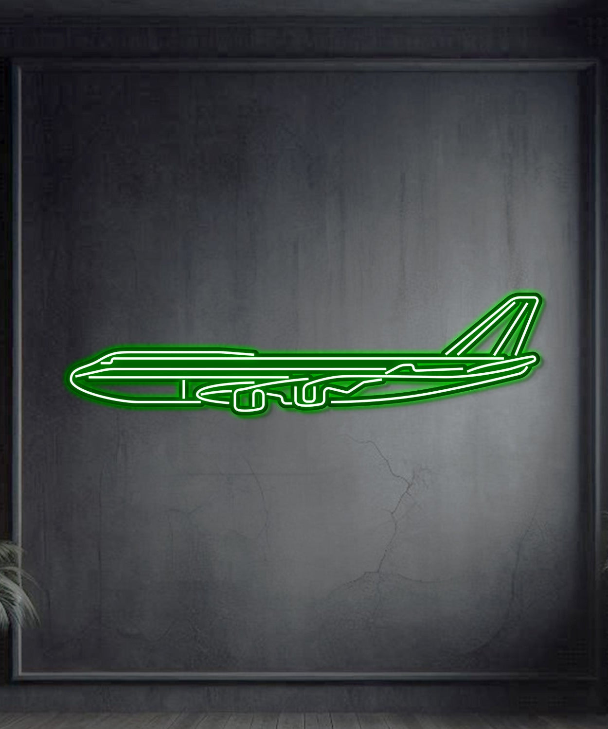 747-800 Metall-Neon-Flugzeug-Wandkunst - NCN0004