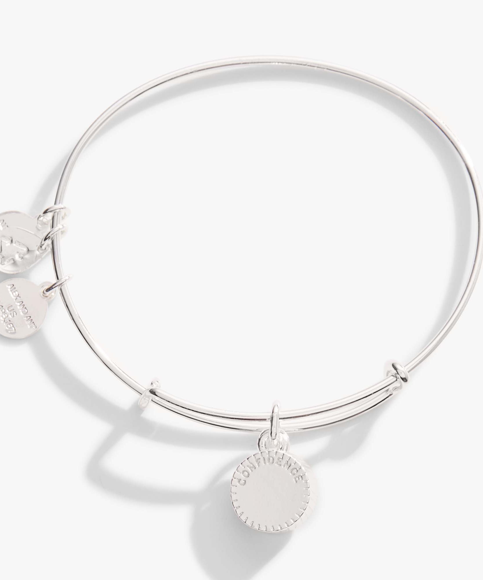 June Birthstone Charm Bangle, Light Amethyst
