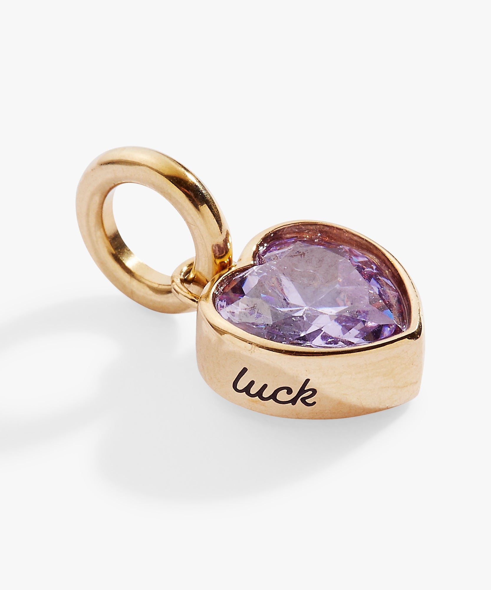 June 'Luck' Heart Birthstone Charm
