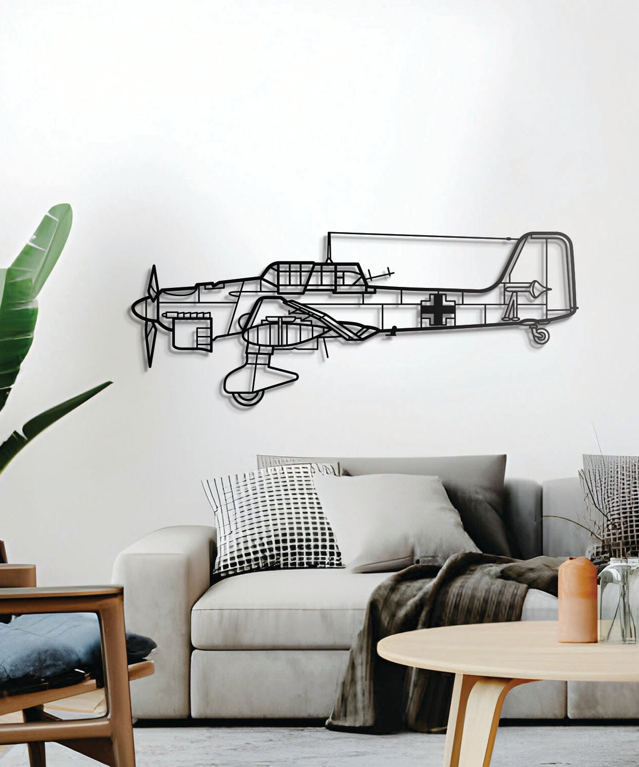 Stuka JU-87 Metallflugzeug Wandbild - NCP0138