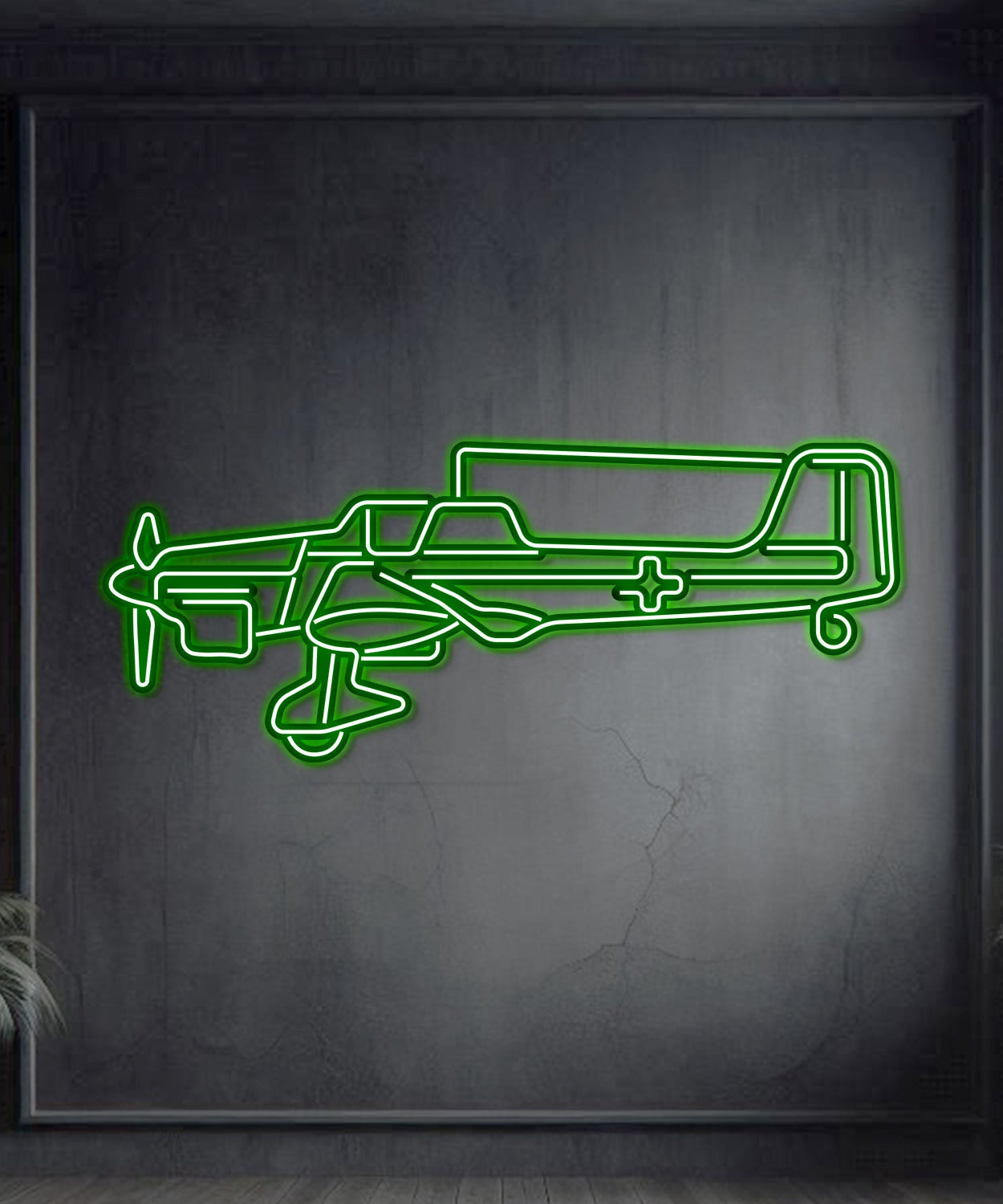 Stuka JU-87 Metall Neon Flugzeug Wandkunst - NCN0064