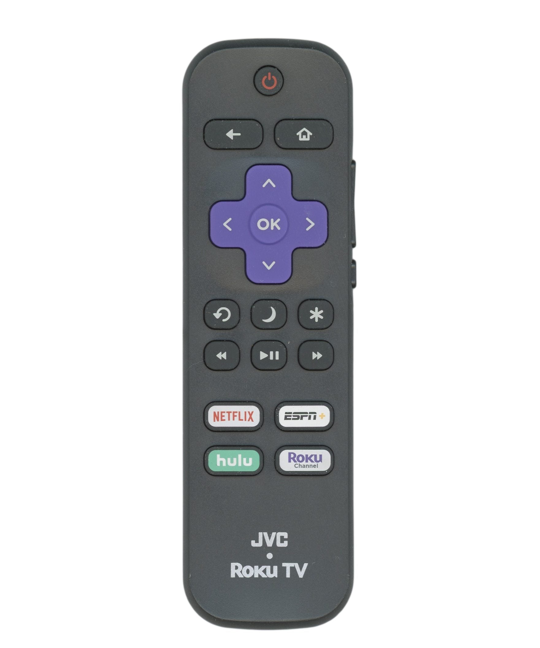 JVC 101018E0067 roku TV Remote Control | NETFLIX | ESPN | Hulu | Roku Channel - 101018E0067