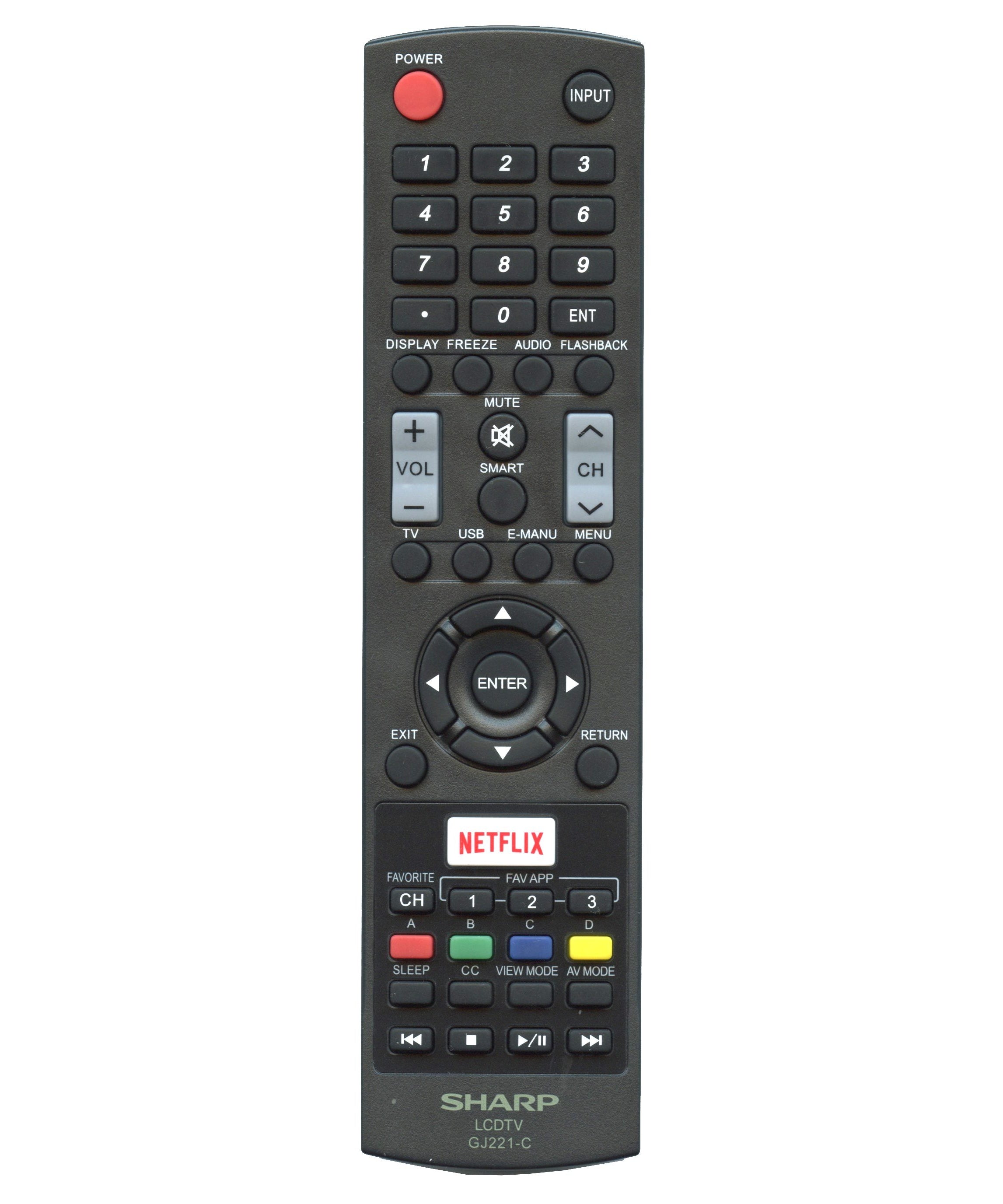 JVC GJ221C TV Remote Control