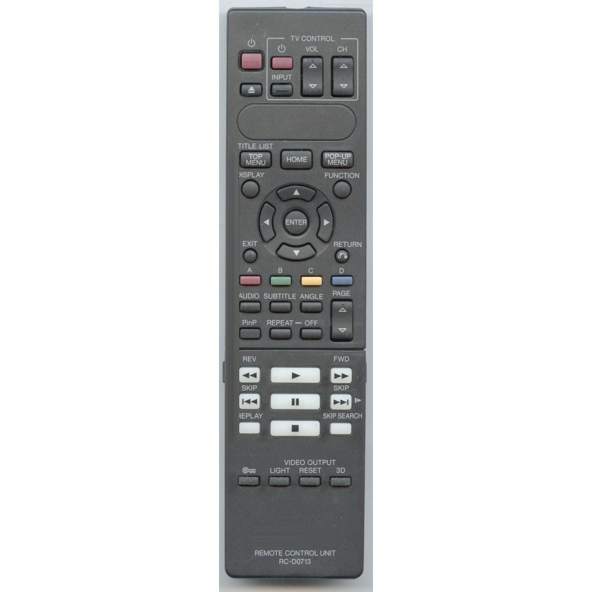Kenwood RCD0713 DVD Remote Control