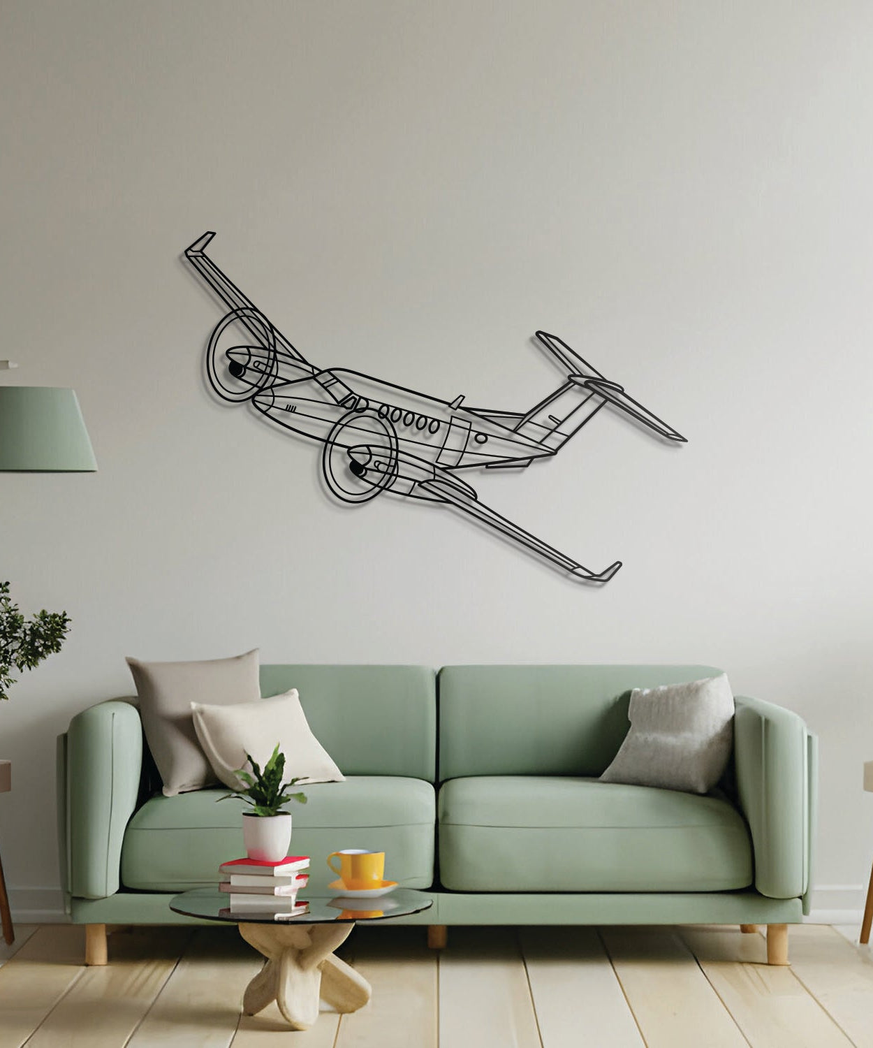 King Air 300 Metallflugzeug Wandkunst – NCP0387