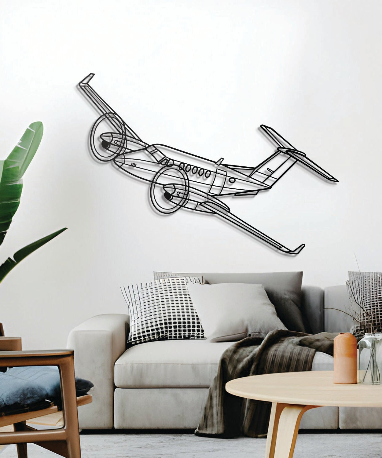 King Air 300 Metallflugzeug Wandkunst – NCP0387