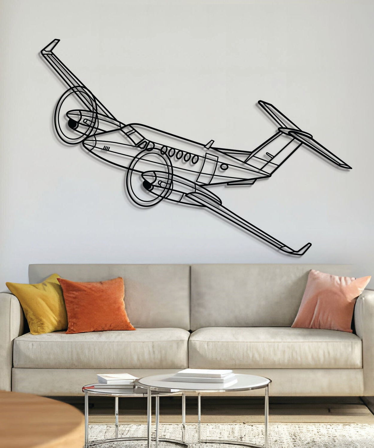 King Air 300 Metallflugzeug Wandkunst – NCP0387