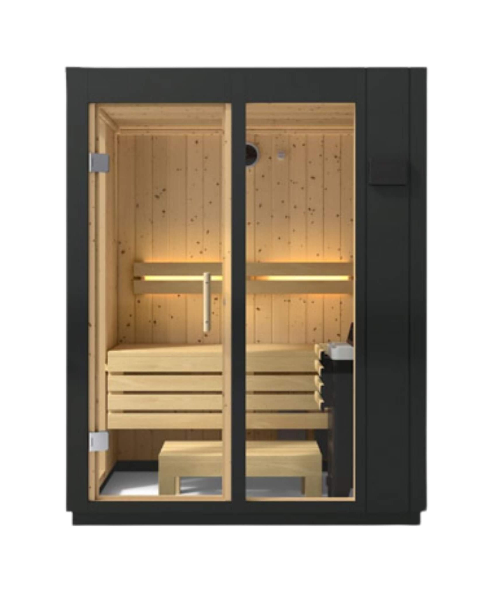 Kohler C1 Indoor Graphite Gray Freestanding Alcove Design Sauna Kit (SAK93182)