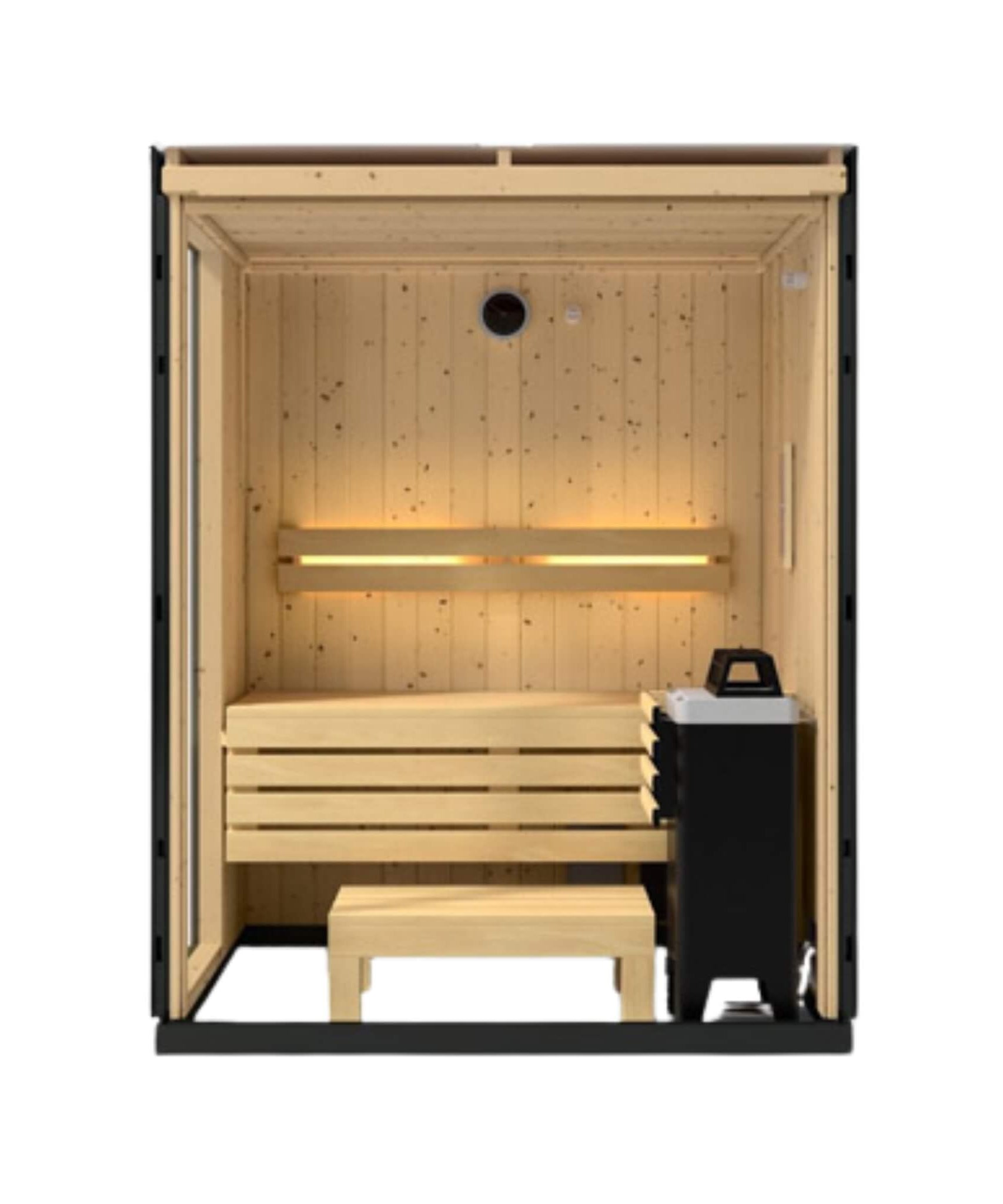 Kohler C1 Indoor Graphite Gray Freestanding Alcove Design Sauna Kit (SAK93182)