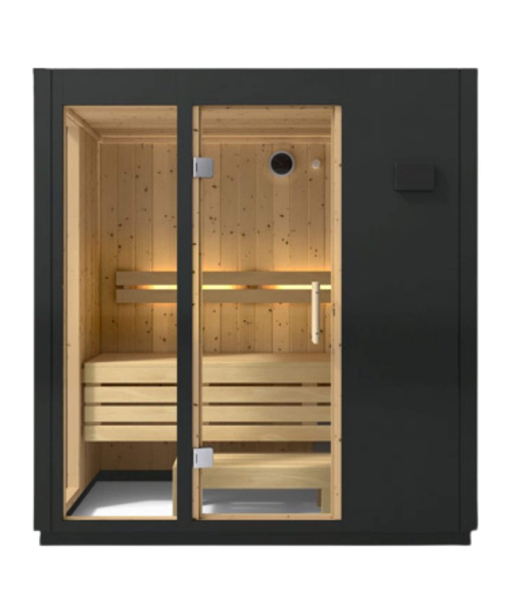 Kohler C1 Indoor Graphite Gray Freestanding Alcove Design Sauna Kit (SAK93182)