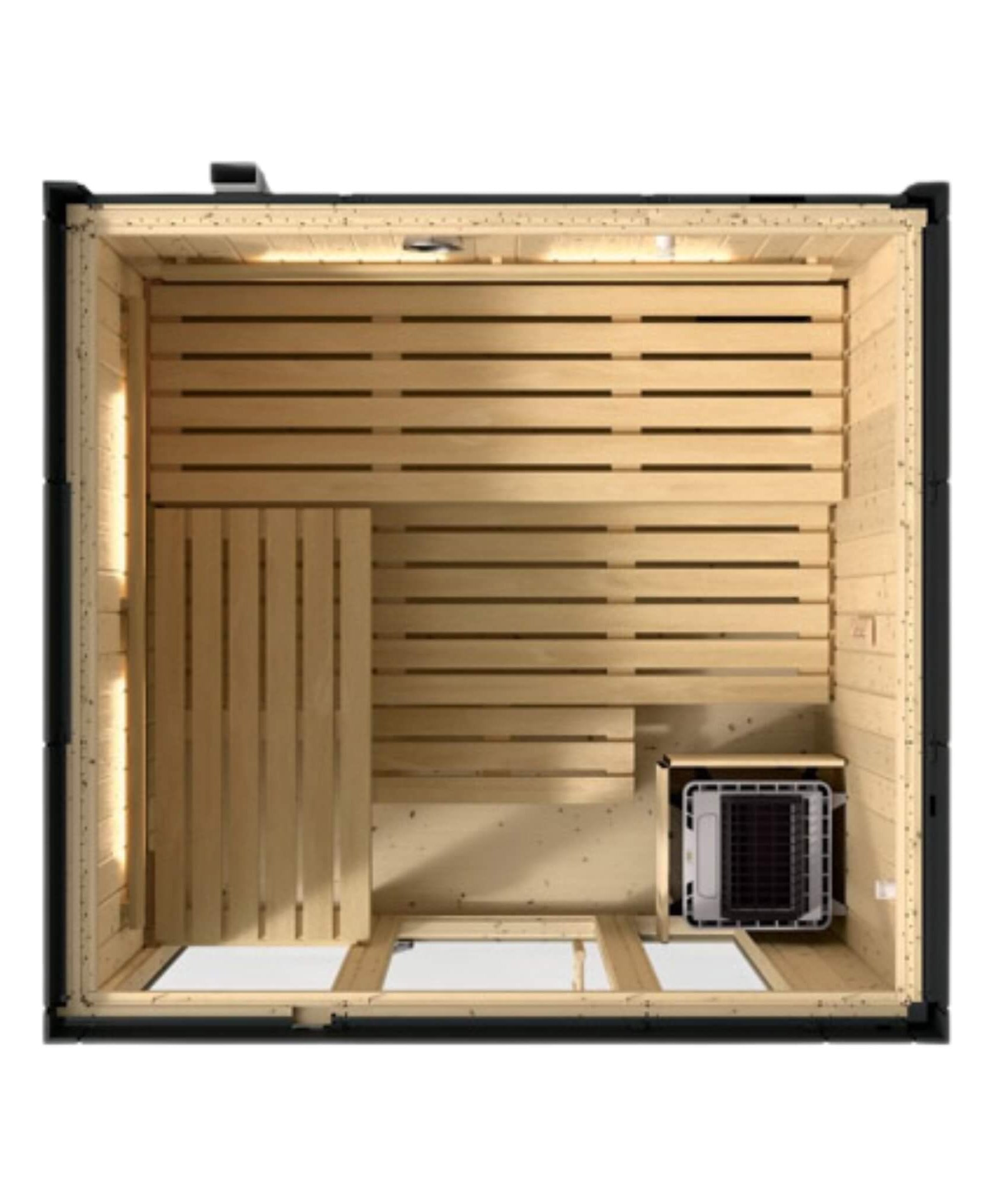 Kohler C1 Indoor Graphite Gray Freestanding Alcove Design Sauna Kit (SAK93182)