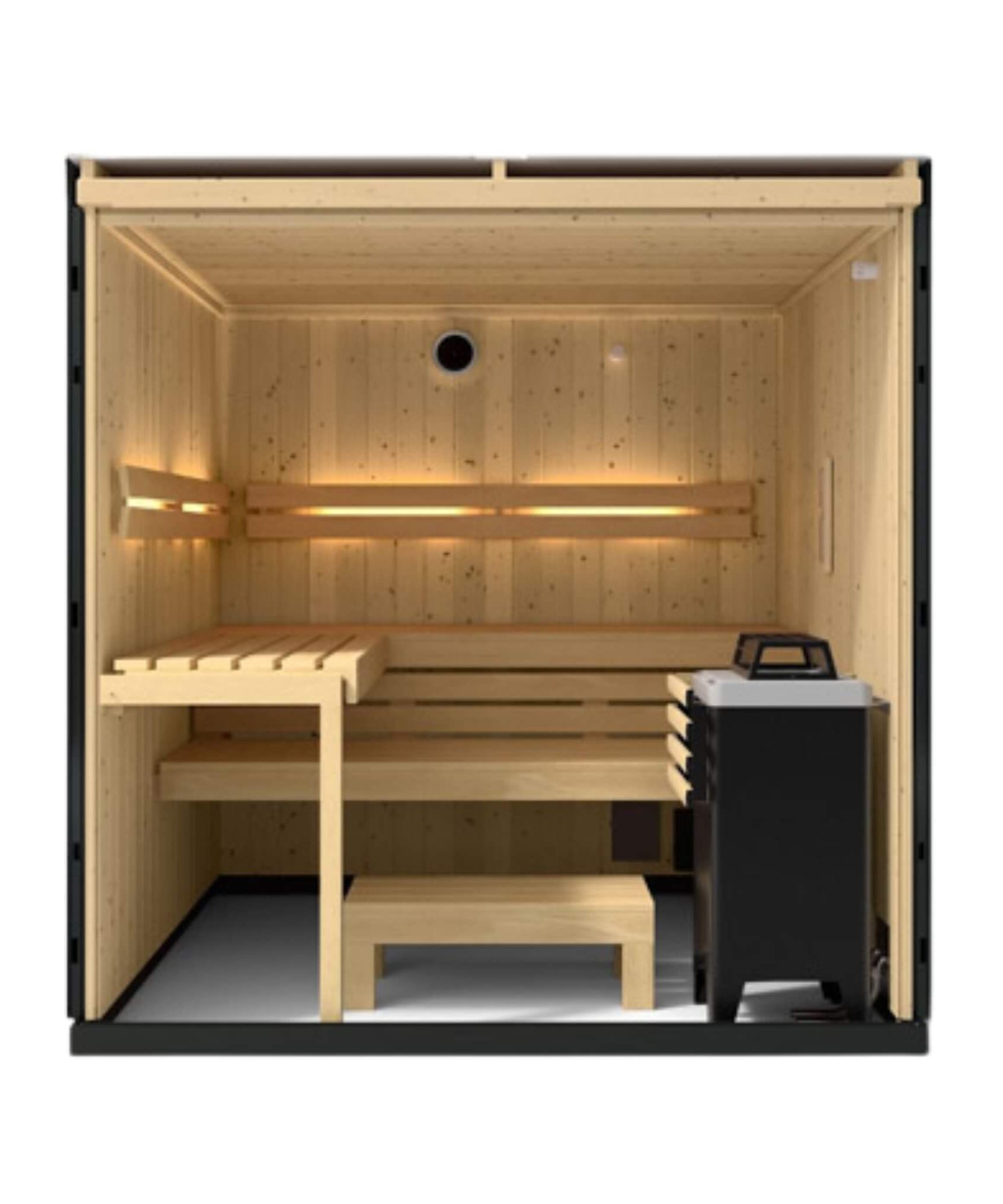 Kohler C1 Indoor Graphite Gray Freestanding Alcove Design Sauna Kit (SAK93182)