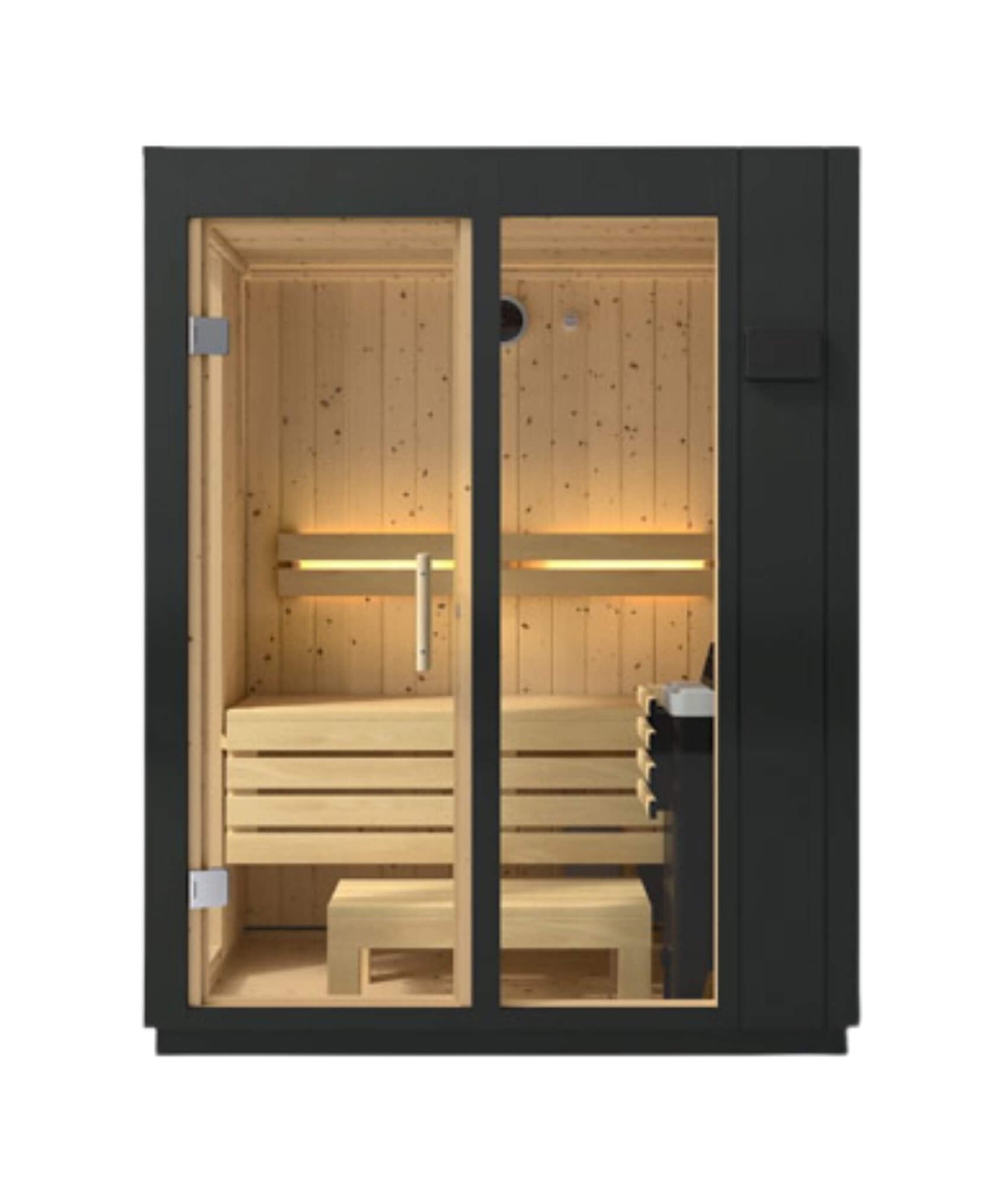 Kohler C1 Indoor Graphite Gray Freestanding Alcove Design Sauna Kit (SAK93182)