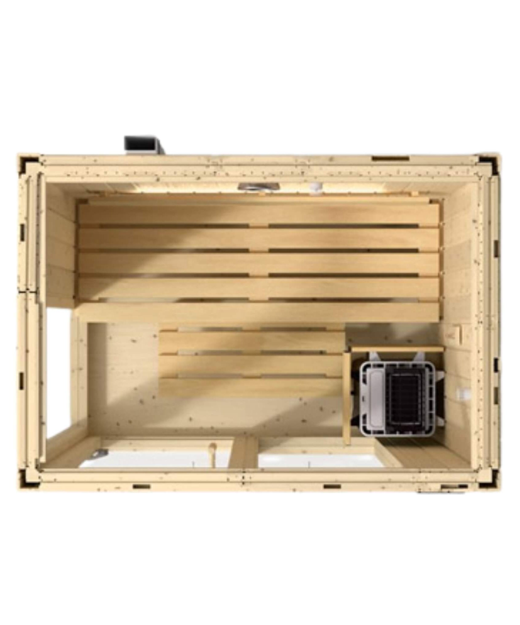 Kohler C1 Luxury Indoor Scandinavian Spruce Home Sauna Kit (SAK60418)