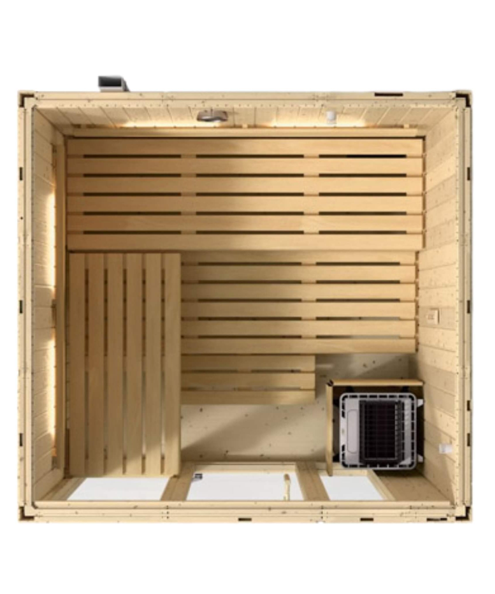 Kohler C1 Luxury Indoor Scandinavian Spruce Home Sauna Kit (SAK60418)