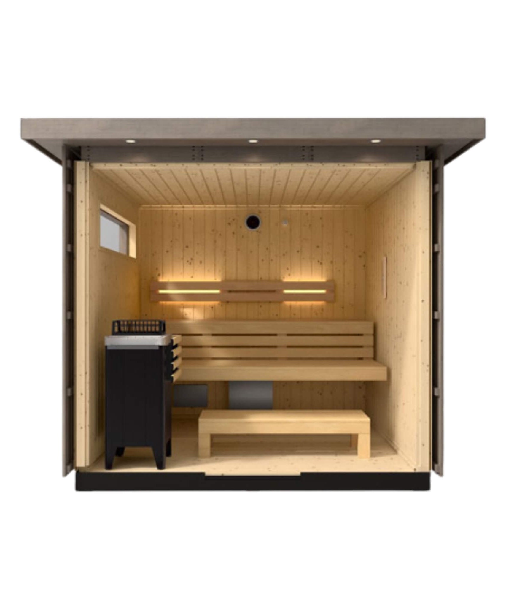 Kohler C2 Outdoor Weathered Gray Spruce Sauna Kit (SAK39184)