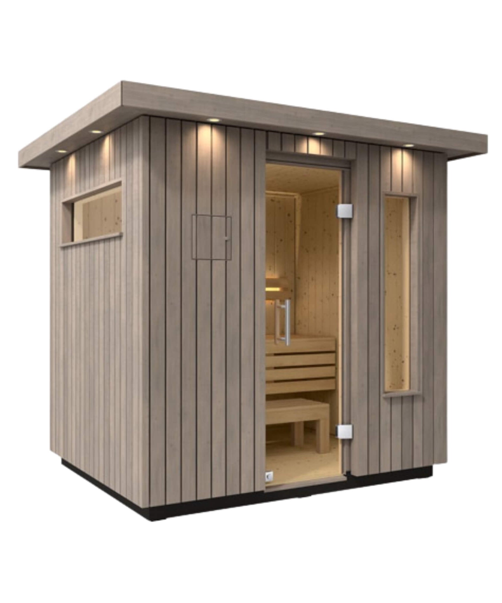 Kohler C2 Outdoor Weathered Gray Spruce Sauna Kit (SAK39184)
