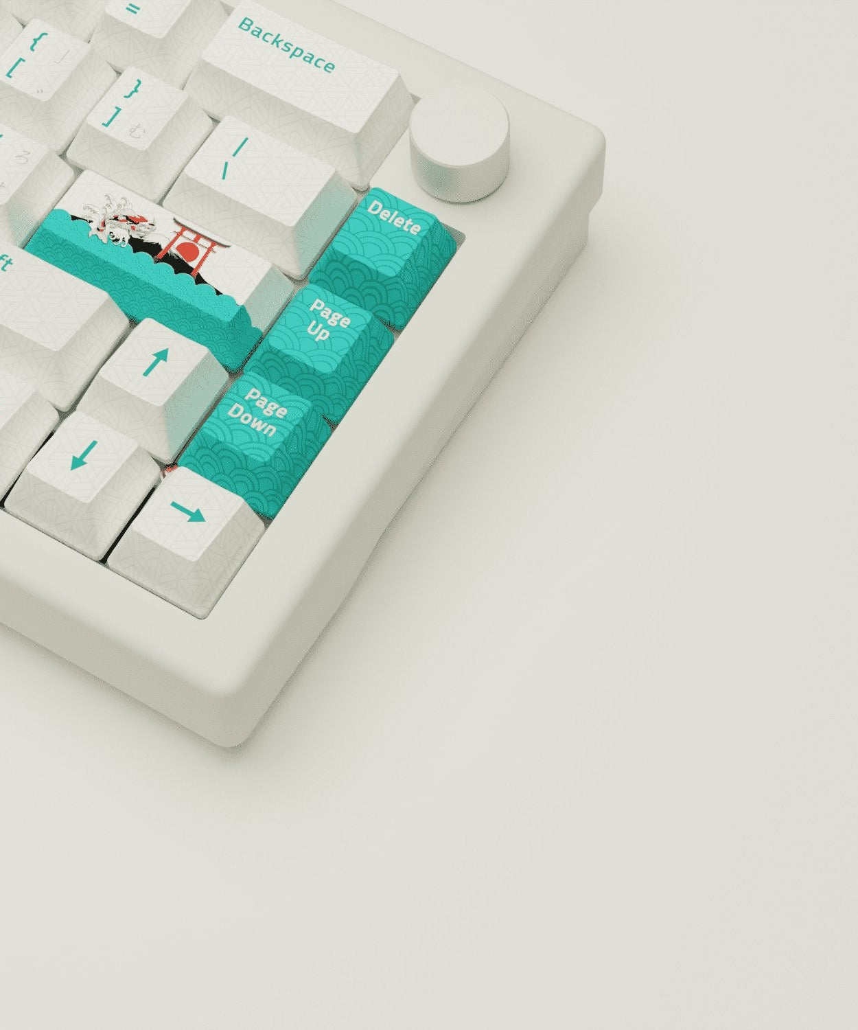 Koi Hiragana Design Keycaps and Mechanical Keyboard