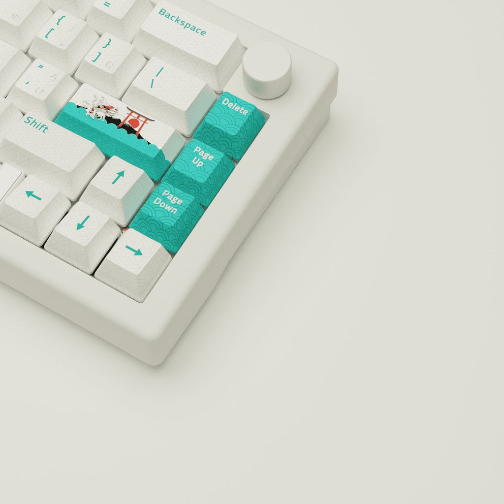 Koi Hiragana Design Keycaps and Mechanical Keyboard
