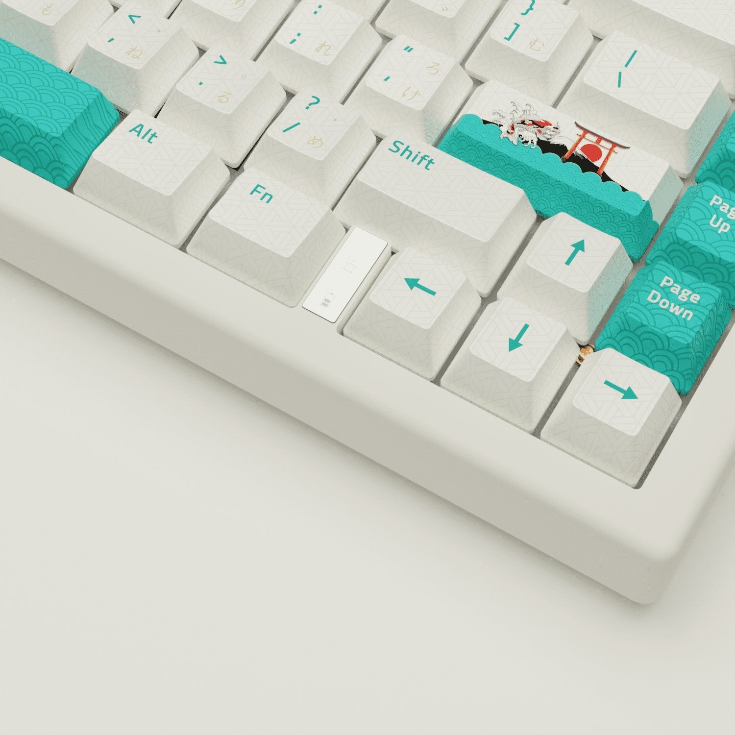 Koi Hiragana Design Keycaps and Mechanical Keyboard